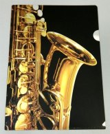 A4クリアファイル　サックス　アルミ製　◇ゆうパケット発送可