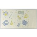 ふすま地ブックカバー　文庫本サイズ　楽器　※在庫限り　※ご購入1個につき100ポイント付与(会員登録要)　◇ゆうパケット発送可