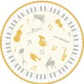 ミュージックパラダイス　ペーパーコースター　※在庫限り　※ご購入1個につき35ポイント付与(会員登録要)　◇ゆうパケット発送可