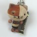 画像1: 手作りの木製ストラップ　猫＋クラリネット (1)