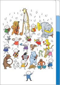 Quu音楽隊　A5クリアファイル(2ポケット)　※在庫限り　※ご購入1個につき20ポイント付与(会員登録要)　◇ゆうパケット発送可