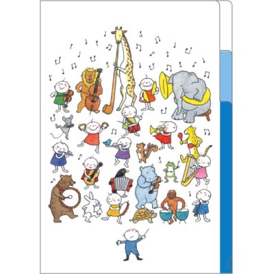 画像1: Quu音楽隊　A5クリアファイル(2ポケット)　※在庫限り　※ご購入1個につき20ポイント付与(会員登録要)　◇ゆうパケット発送可