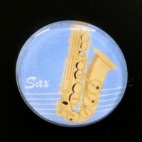 ガラスマグネット　サックス　※在庫限り　※ご購入1個につき20ポイント付与(会員登録要)　◇ゆうパケット発送可