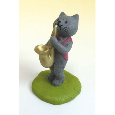 画像1: オーナメント　音符の森　ネコ