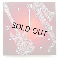 ファブリックアートクロック　Jazz　レッド