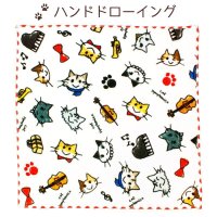 キャットシンフォニカ　タオル　ハンドドローイング　※在庫限り　※ご購入1個につき100ポイント付与(会員登録要)　◇ゆうパケット発送可