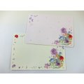 ミニレターセット　花とホルン　◇ゆうパケット発送可