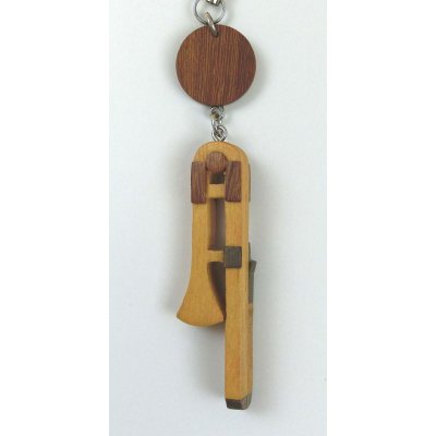 画像2: 手作りの木製ストラップ トロンボーン ◇ゆうパケット発送可