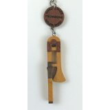 手作りの木製ストラップ　トロンボーン　◇ゆうパケット発送可