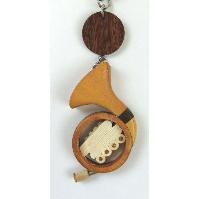 画像2: 手作りの木製ストラップ ホルン ◇ゆうパケット発送可