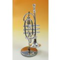 ミニチュア楽器　コルネット　1/6サイズ　シルバー
