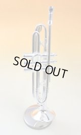 ミニチュア楽器　トランペット　1/6サイズ　シルバー