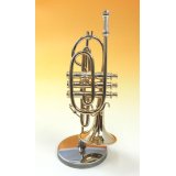 ミニチュア楽器　コルネット　1/6サイズ　ゴールド