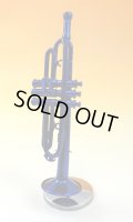 ミニチュア楽器　トランペット　1/6サイズ　ブルー　※在庫限り　※ご購入1個につき180ポイント付与(会員登録要)