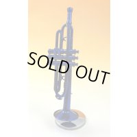 ミニチュア楽器　トランペット　1/6サイズ　ブルー　※在庫限り　※ご購入1個につき180ポイント付与(会員登録要)