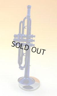 ミニチュア楽器　トランペット　1/6サイズ　ブルー　※在庫限り　※ご購入1個につき180ポイント付与(会員登録要)