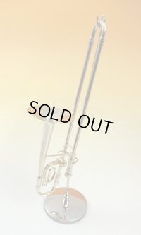 ミニチュア楽器　トロンボーン　1/6サイズ　ゴールド