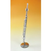 ミニチュア楽器　フルート　1/6サイズ　シルバー