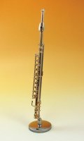 ミニチュア楽器　フルート　1/6サイズ　ゴールド