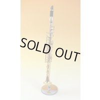 ミニチュア楽器　クラリネット　1/6サイズ　ゴールド
