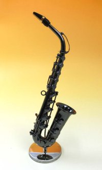 ミニチュア楽器　アルトサックス　1/6サイズ　ブラック