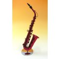 ミニチュア楽器　アルトサックス　1/6サイズ　レッド　※在庫限り　※ご購入1個につき230ポイント付与(会員登録要)