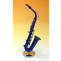 ミニチュア楽器　アルトサックス　1/6サイズ　ブルー　※在庫限り　※ご購入1個につき230ポイント付与(会員登録要)