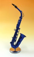 ミニチュア楽器　アルトサックス　1/6サイズ　ブルー　※在庫限り　※ご購入1個につき230ポイント付与(会員登録要)