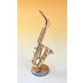 ミニチュア楽器　アルトサックス　1/12サイズ