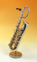 ミニチュア楽器　バリトンサックス　1/6サイズ