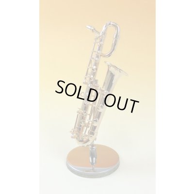 画像1: ミニチュア楽器　バリトンサックス　1/12サイズ