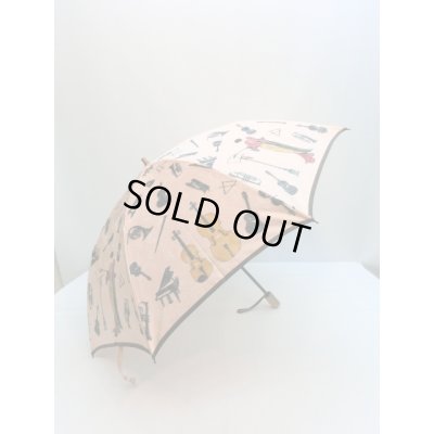 画像1: 甲州産ほぐし織　婦人折り畳み傘　楽器柄　※在庫限り　※ご購入1個につき1,200ポイント付与(会員登録要)