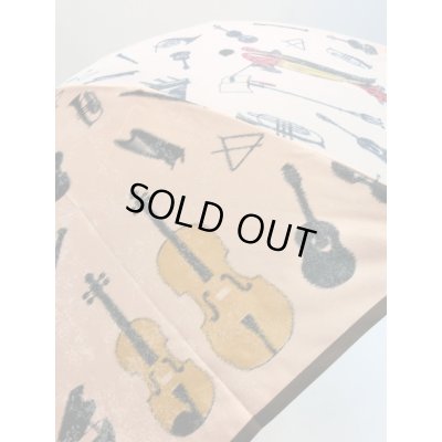 画像2: 甲州産ほぐし織　婦人折り畳み傘　楽器柄　※在庫限り　※ご購入1個につき1,200ポイント付与(会員登録要)