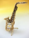 スワロフスキーオーナメント　サックス　※在庫限り　※ご購入1個につき240ポイント付与(会員登録要)