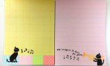 黒猫ミィー　付箋メモ　音符　※在庫限り　※ご購入1個につき38ポイント付与(会員登録要)　◇ゆうパケット発送可