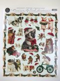 クリスマスステッカー　動物×楽器　※在庫限り　※ご購入1個につき40ポイント付与(会員登録要)　◇ゆうパケット発送可