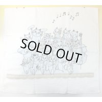 猫のオーケストラ　バスタオル　ブルー　※在庫限り　※ご購入1個につき300ポイント付与(会員登録要)