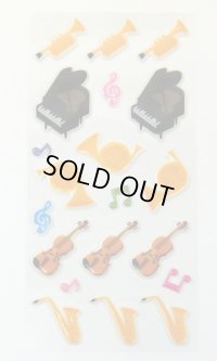 ミュージックステッカー　ぷっくり音楽　※在庫限り　※ご購入1個につき18ポイント付与(会員登録要)　◇ゆうパケット発送可