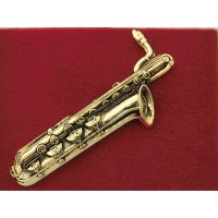 スタンダードブローチ　バリトンサックス　ゴールド