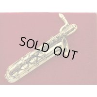 スタンダードブローチ　バリトンサックス　ゴールド