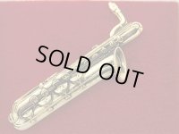 スタンダードブローチ　バリトンサックス　ゴールド