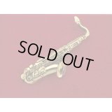 スタンダードブローチ　テナーサックス　ゴールド