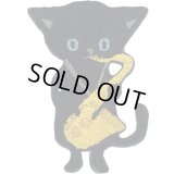 プティデポーム　アップリケワッペン　くろねこ　※在庫限り　※ご購入1個につき38ポイント付与(会員登録要)　◇ゆうパケット発送可