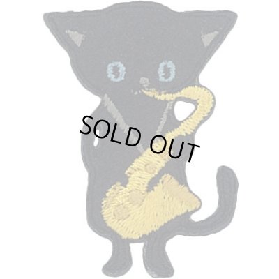 画像1: プティデポーム　アップリケワッペン　くろねこ　※在庫限り　※ご購入1個につき38ポイント付与(会員登録要)　◇ゆうパケット発送可