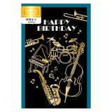 HPカード　誕生日　ジャズA　※在庫限り　※ご購入1個につき32ポイント付与(会員登録要)　◇ゆうパケット発送可