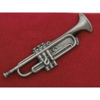 スタンダードブローチ　トランペット　シルバー　※在庫限り　※ご購入1個につき140ポイント付与(会員登録要)