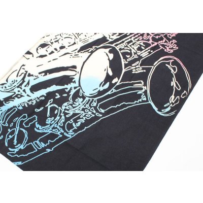 画像2: にじゆら手ぬぐい　サックス　◇ゆうパケット発送可