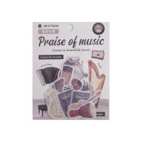 輸入雑貨　シール　Praise of music　◇ゆうパケット発送可