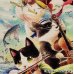 画像2: ジグレー絵画　Strings Cat「蒼海のヴィヴァーチェ」　SM号 (2)