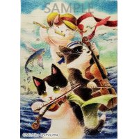 ジグレー絵画　Strings Cat「蒼海のヴィヴァーチェ」　SM号